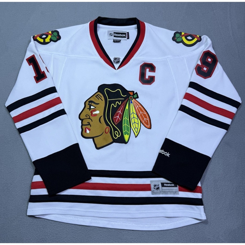 Reebok Chicago Blackhawks Jonathan Toews #19 Womens M NHL Hockey Jersey White